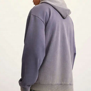 Sun faded distressed streetwear fabricantes de ropa personalizada lavado destruido Cultivo de gran tamaño boxy fit hombres con capucha de gran tamaño - Product Image 5