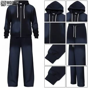 Nueva llegada de alta calidad Venta caliente algodón ácido lavado chándal hombres último estilo Casual ácido lavado chándal para hombres y mujeres - Product Image 2