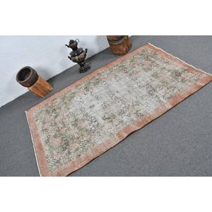 Alfombra Vintage de Lana Turca de 3,7 Pies X 6,4 Pies, Diseño de Retazos Beige y Verde, Técnica de Tejido Plano para Decoraciones de Sala de Estar, Látex de 4m - Product Image 2