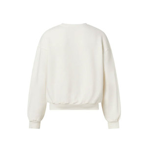 450GSM coton coupe ample surdimensionné col rond polaire sweat unisexe coupe ample polaire sweat coton biologique - Product Image 5