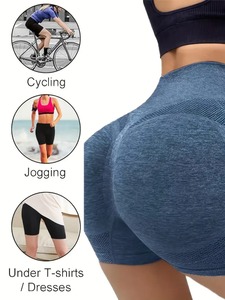 Short de sport élégant de couleur unie pour femmes de haute qualité respirant athlétique Fitness tenue décontracté avec soutien moyen - Product Image 5