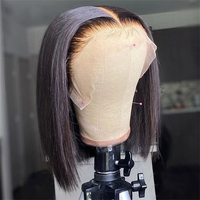CLJhair Perruque Bob transparente Lace Front Wig brésilienne noire 13X4 perruques droites près de chez moi pour femme Vente en gros