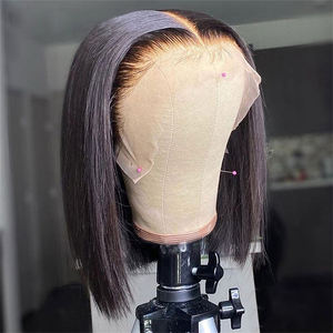 CLJhair venta al por mayor Perruque Bob peluca con malla frontal transparente brasileño negro 13X4 <span class=keywords><strong>pelucas</strong></span> rectas cerca de mí para mujer - Product Image 5