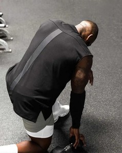 Último diseño 2025 personalizado etiqueta privada de punto Casual algodón lavado entrenamiento hombres camiseta sin mangas corte extragrande Fitness gimnasio - Product Image 2