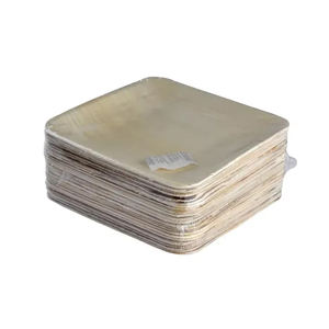 Assiettes carrées jetables écologiques en feuille de palmier, repas durables pour les mariages et événements, durables et réutilisables - Product Image 6