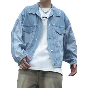 Veste en jean légère pour homme, délavée, confortable et haute performance - Product Image 5