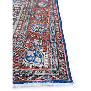 Alfombra de Lana Azul Vintage Hecha a Mano, Estilo Boho, con Medallón Abstracto y Patrón Rectangular para Entrada, Pasillo, Hogar -Pae-2370 - Product Image 4