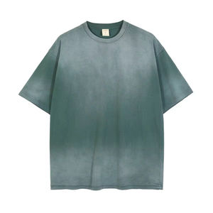 Vente en gros T-shirts pour hommes de haute qualité imprimé délavé à l'acide 100% coton court coupe ample T-Shirt homme délavé à l'acide de haute qualité - Product Image 2
