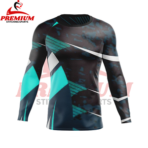Chemises de compression à manches longues personnalisées BJJ MMA respirantes à séchage rapide écologiques sublimées Rash Guard pour hommes OEM ODM à bas prix - Product Image 6