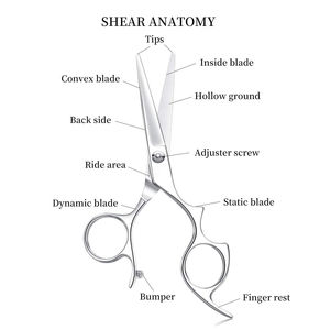 Barber <b>Scissors</b> Hair Cutting Shears With Large Finger Holes Professional Barber Stylist <b>Scissors</b>, Salon Hair Cutting <b>Scissors</b> - Product Image 3
