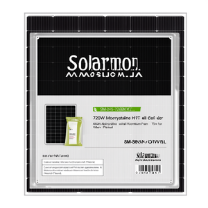 Panneau solaire monocristallin HJT à demi-cellules Solarman SM-345-72BKHC 720W avec cadre en aluminium certifié TUV - Product Image 2