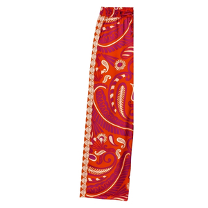 Pantalon décontracté pour femme en toile de haute qualité, taille longue, anti-froissement, respirant, séchage rapide, élégant, coupe large, avec cordon de serrage - Product Image 3