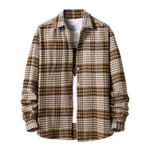 Men's Cotton Oversize Thick Flannel Plaid <b>Shirt</b> With <b>Pockets</b> Western Style Casual Flannel Jacket For Spring And Autumn Season - Product Image 6