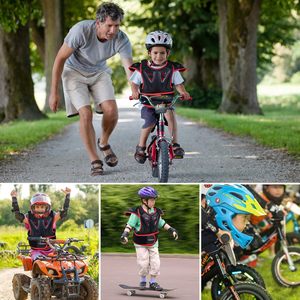 Chaqueta blindada transpirable para carreras callejeras para hombre con Bandana aleatoria Chaleco de armadura para bicicleta y motocicleta para niños Técnicas impresas - Product Image 3