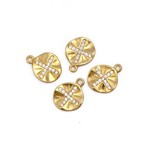 Laiton or pendentif connecteur simple boucle breloques bricolage trouver des composants pour artisanat bijoux accessoires - Product Image 1