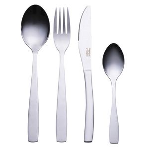 Set di Posate Manhattan Sibilla da 16 Pezzi in Acciaio Inossidabile Lucido Argento, Design Moderno per Picnic - Product Image 1