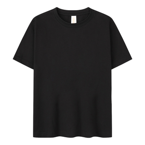 Offre Spéciale été hommes 205GSM 100% coton surdimensionné col rond T-Shirt décontracté unisexe écran couleur unie avec épaule tombante - Product Image 4