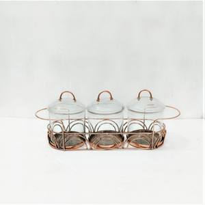 Bols de service de plateau de fruits secs de conception de support épais avec le récipient de compote de bonbons d'écrou de couvercle pour des casse-croûte et des fruits secs - Product Image 1