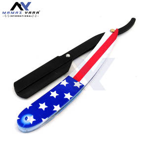 American Pattern Beauty Straight Edge Barber <b>Razor</b> for <b>Men</b> Stainless Steel Swing Lock Shaving <b>Razor</b> with Smooth Shaving <b>Razors</b> - Product Image 2