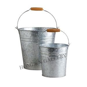 Household Round Metal Tin Galvanized Metal Water <b>Flower</b> Buckets with All Sizes - Product Image 4