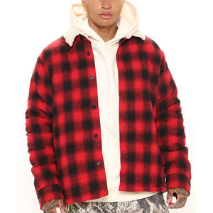 Nouveau blouson de camionneur Sherpa chaud d'extérieur d'hiver blouson aviateur personnalisé en polyester de couleur unie unisexe pour hommes vente en gros - Product Image 4