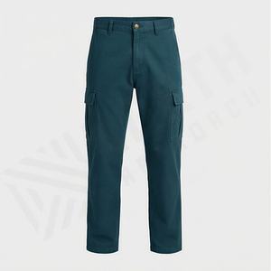 <b>Men's</b> Cargo Pants Flame Resistant 100% Cotton <b>Elastic</b> <b>Waist</b> Work <b>Trousers</b> Heat Resistant Welding Safety Wear Durable Pockets - Product Image 1