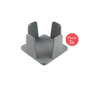 Porte-serviettes gris 20x20cm en polystyrène PS, lot de 2, B2B - Product Image 2