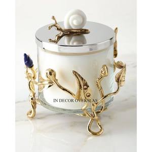 Black Color Powder Coated High Standard Quality Metal Candle Jars With Lid And <b>Boxes</b> Packaging Lighting Accessories From India - Product Image 4