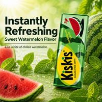 Wholesale KisKis Fresh Breath Sugar Free Mints Sleek Slim Tin Fruity Refreshing Watermelon Flavored Mint Candy