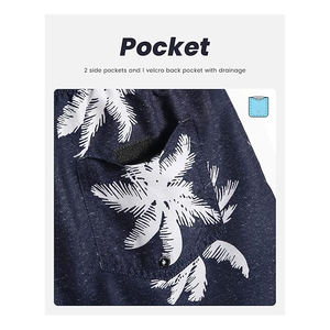 High Quality 100% Polyester 220 Grams <b>Men's</b> Bermuda <b>Shorts</b> Breathable Lightweight Solid Pattern <b>Vintage</b> Anti-Wrinkle Quick Dry - Product Image 2