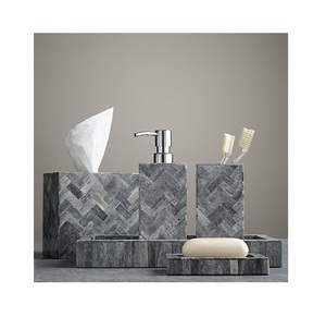 Vente en gros d'ensemble d'accessoires de salle de bain avec incrustation d'os personnalisé Accessoire pour chambre d'hôtel meilleure qualité meilleure vente - Product Image 3