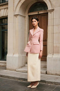 กระโปรงทรงดินสอฟรอสต์สำหรับผู้หญิงสไตล์หรูหราระบายอากาศได้ดีทำจากคอลเลกชันฤดูใบไม้ร่วงที่มีเสน่ห์ - Product Image 3