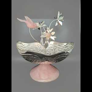 ชามเสิร์ฟผลไม้พร้อมฐานเรซินสำหรับบ้านโรงแรมและร้านอาหารชามเสิร์ฟผลไม้และช็อคโกแลตสีเงิน - Product Image 4