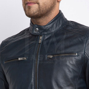 New Arrival High Quality Cow Skin Men's <b>Winter</b> <b>Leather</b> <b>Jacket</b> Stand Collar Waterproof Breathable OEM Service High Street - Product Image 6