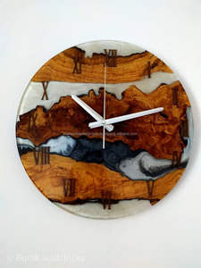 Standard Epoxy Wooden Quality Home Decorative Items Epoxy <b>Wall</b> <b>Clock</b> for Living Room Bedroom and Office Decoration From INdia - Product Image 6