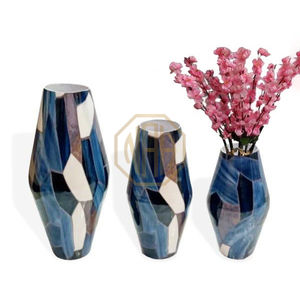 แจกันเหล็กลายดอกไม้สไตล์ชายฝั่ง หรูหรา หลากสี ลายโมเสคโลหะเคลือบเงา แจกันตกแต่งบ้าน ขายส่งจากโรงงานโดยตรง - Product Image 6