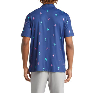เสื้อกอล์ฟแฟชั่นลำลองสำหรับผู้ชาย ผ้าสแปนเด็กซ์/คอตตอน ปักลายฤดูร้อน ขายส่ง รับผลิตแบบ OEM เป็นมิตรกับสิ่งแวดล้อม - Product Image 5
