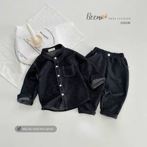 BEEMO bébé garçons 2 pièces Gentleman tenue chemises à manches longues + pantalon Baggy enfant en bas âge bébé vêtements ensembles enfants vêtements - Product Image 1