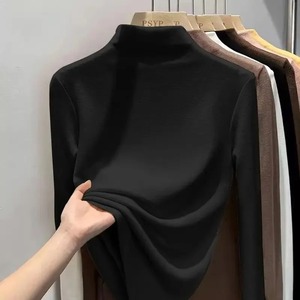 T-shirt thermique à manches longues pour homme, 100 % coton, couleur unie, col rond, respirant, écologique, base en polaire, coupe régulière, intérieur - Product Image 6