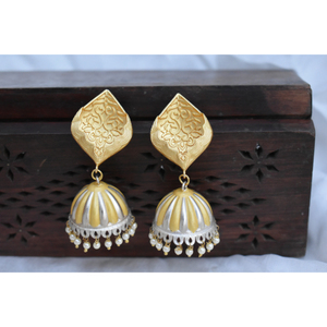 Pendientes de aro de plata con acabado mate dorado para niñas y mujeres, joyería hecha a mano, a la moda, venta al por mayor - Product Image 2