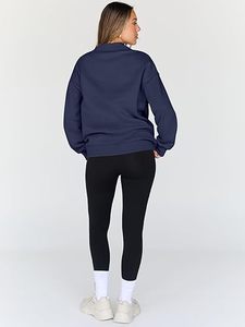 สเวตเชิ้ตผู้หญิงลำลองคอตตอนแขนยาวคอปก - Product Image 4