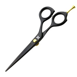 Tijeras de Peluquería Profesionales de 5.5 Pulgadas con Recubrimiento Negro, Tijeras de Belleza de Acero Inoxidable con Filo Recto y Afilado - Product Image 4