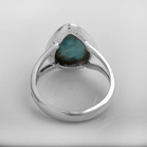 Anillo Vermeil de Eternidad de Plata Esterlina 925 Sólida, Joyería de Moda India Chapada en Rodio, Azul Cielo, Turquesa, para Bodas - Product Image 5