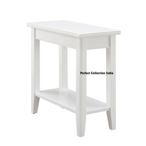 Hẹp cuối bảng trong bảng màu trắng với ngăn kéo phòng khách bên bảng/trạm sạc và cổng USB phòng khách sạn đồ nội thất - Product Image 1