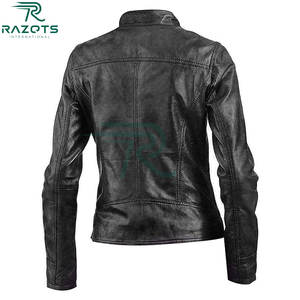 Chaqueta de Cuero de Oveja para Mujer, Diseño Personalizado, Talla Grande, Chaqueta de Motociclista Impermeable, Chaqueta de Invierno con Peluche, Ropa de Talla Grande - Product Image 6