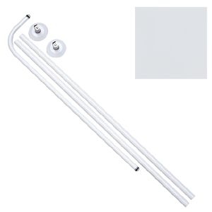 Barra curva per bagno 18 mm. (80x110 A 196) Bianco - Product Image 1