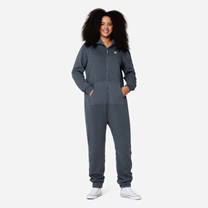 80% Cotton 20% Polyester Brushed Back Cotton on the Inside Two Way Quality Zipper Grey Blue Unisex Original Onesie - Product Image 5