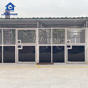 Stalles de chevaux préfabriquées modulaires portables pas chères, portes en acier pour écuries, hangar pour chevaux - Product Image 1