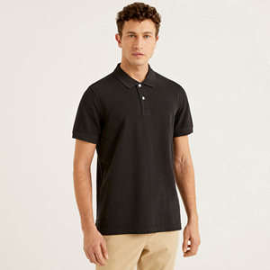 Camiseta Polo de algodón 100% de alta calidad para hombre con logotipo personalizado de manga corta y patrón sólido tela de lona de proveedor de fábrica - Product Image 3