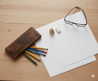 Étui à crayons en cuir NEW ERA avec fermeture éclair, pochette à stylos durable, personnalisable, pour l'école, le bureau, les cosmétiques, le maquillage, la papeterie